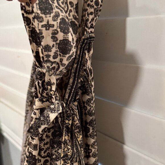 Free People Black and Cream Mini Dress - Picture 5 of 11